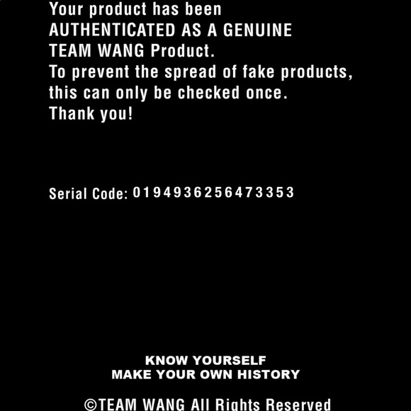 NWT Team Wang Black Logo Monogram Double-Side Bucket Hat Authenticity Code xx353 - Picture 6 of 6